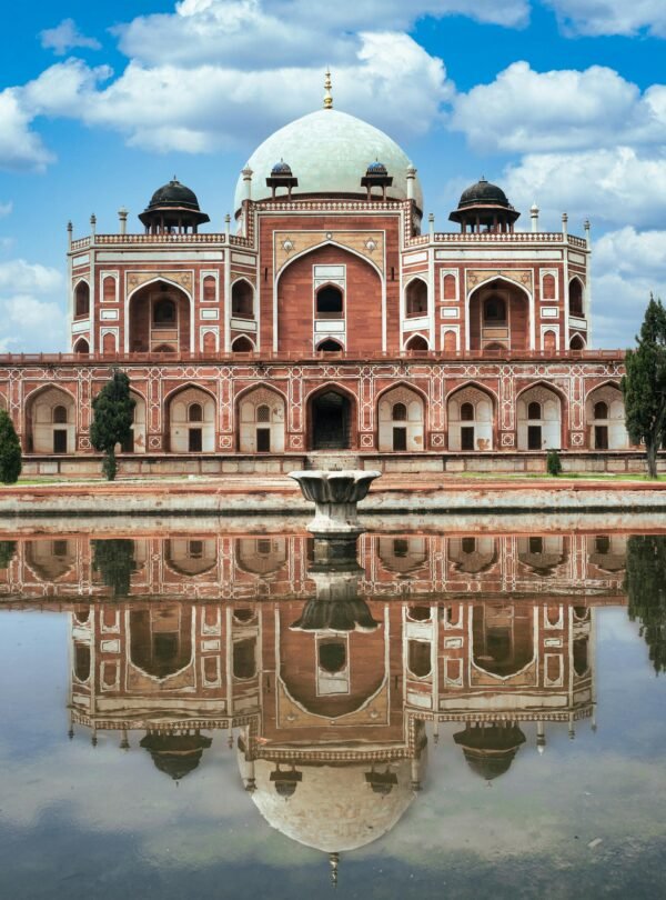 Golden Triangle Tour 4 Days – Sunset at the Taj Mahal, Agra Fort, and India Gate landmark composite
