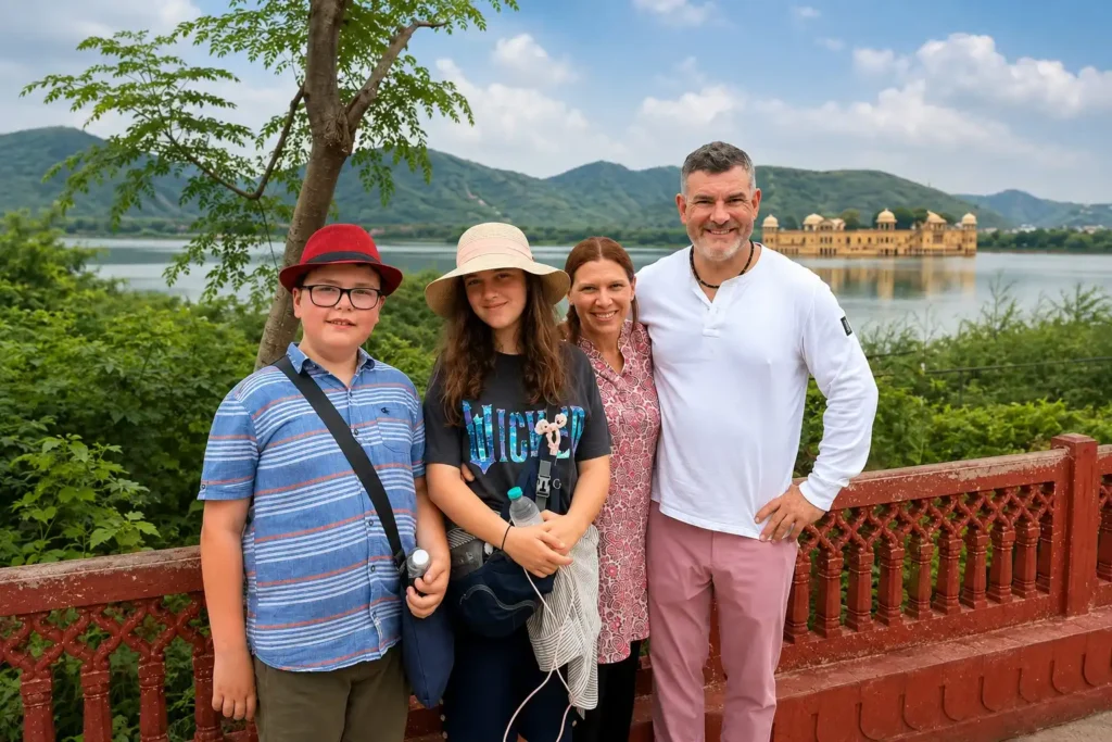 Family enjoying Jaipur during a 7 days Golden Triangle Tour