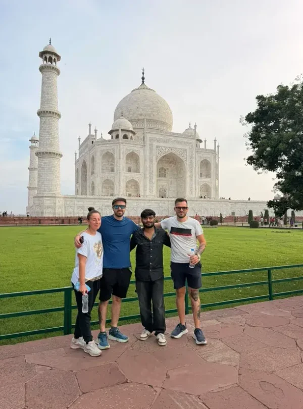 Golden Triangle Tour 6 Days tourists visiting the Taj Mahal in Agra