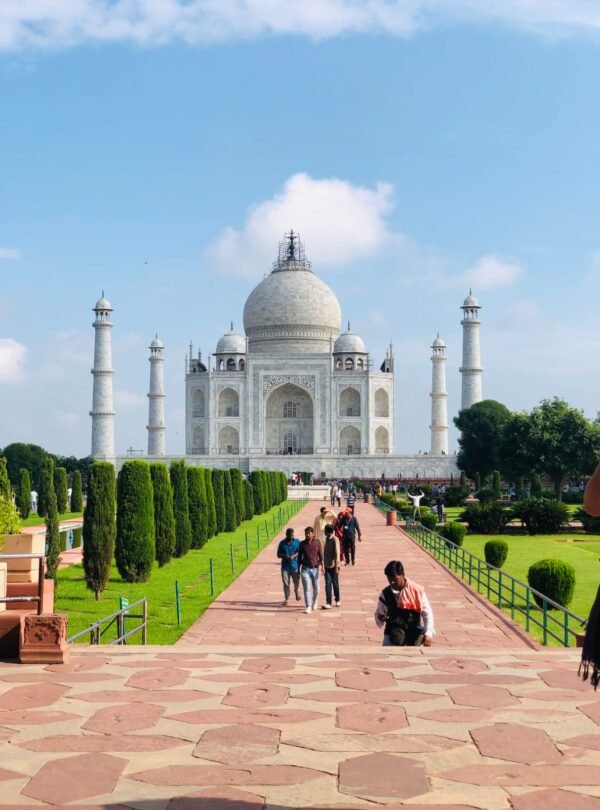 Taj Mahal visit during a Same Day Agra Taj Mahal Tour by Gatimaan Express Train
