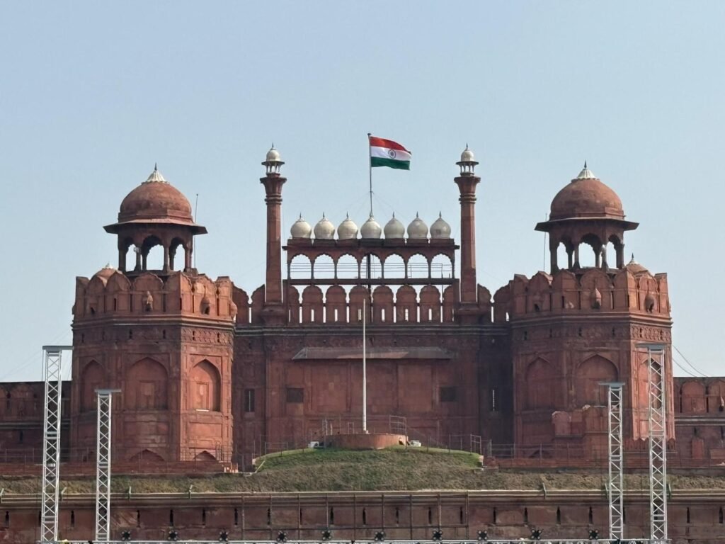 Red Fort viewed during an Old Delhi Food Tour in Delhi
