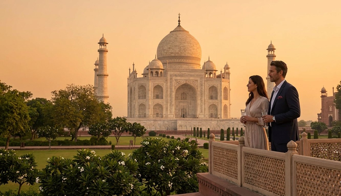 Luxury Taj Mahal tour at sunrise with Taj Explorer heritage journey