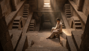 Luxury India tours exploring the silent majesty of an ancient 16th-century stepwell with Taj Explorer.