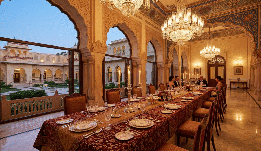 Best restaurants in Jaipur Rajasthan — royal dining and heritage food experience with Taj Explorer