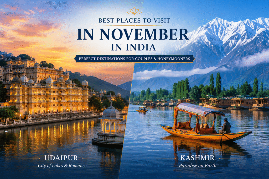 Best honeymoon destinations and romantic places to visit in India in November