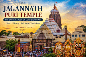 Jagannath Puri Temple Odisha India with sacred temple spire and Lord Jagannath heritage site