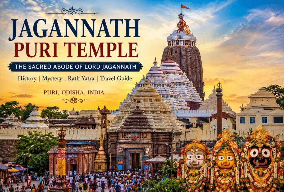 Jagannath Puri Temple Odisha India with sacred temple spire and Lord Jagannath heritage site
