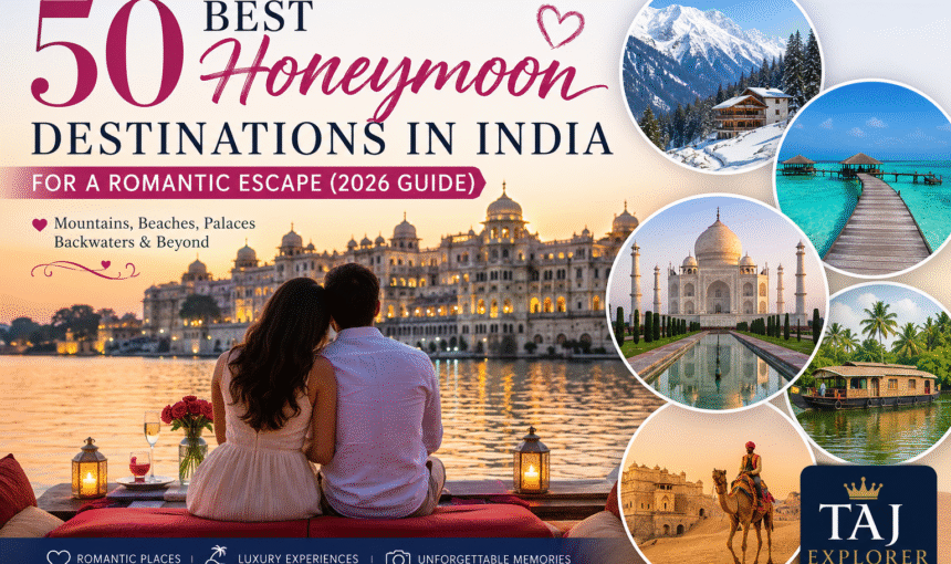 50 Best Honeymoon Destinations in India for a Romantic Escape (2026 Guide)