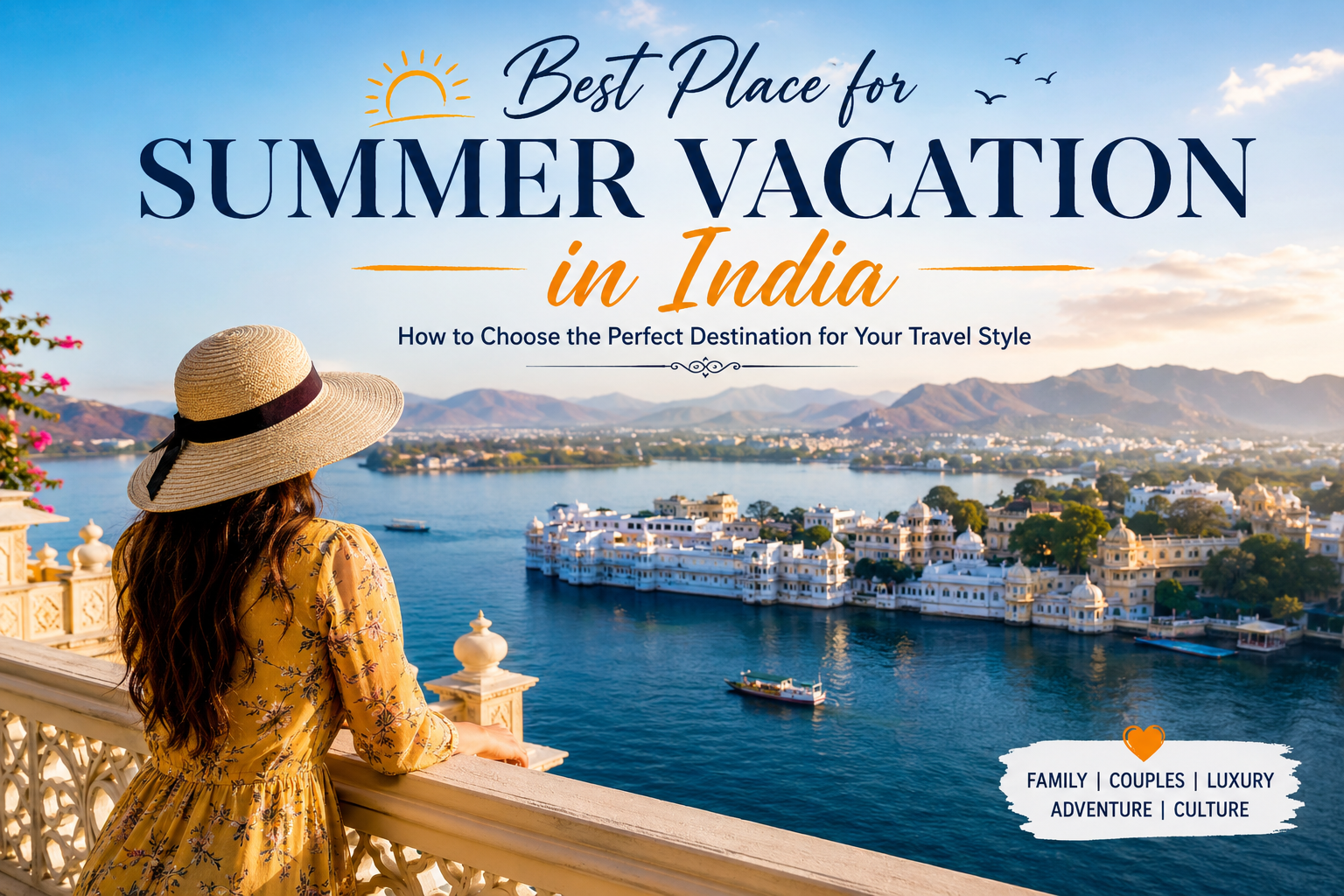 Best place for summer vacation in India with luxury lakeside destination and scenic mountain views
