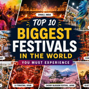 Biggest festival in the world featuring Holi, Diwali, Rio Carnival, Oktoberfest, Chinese New Year and other famous festivals