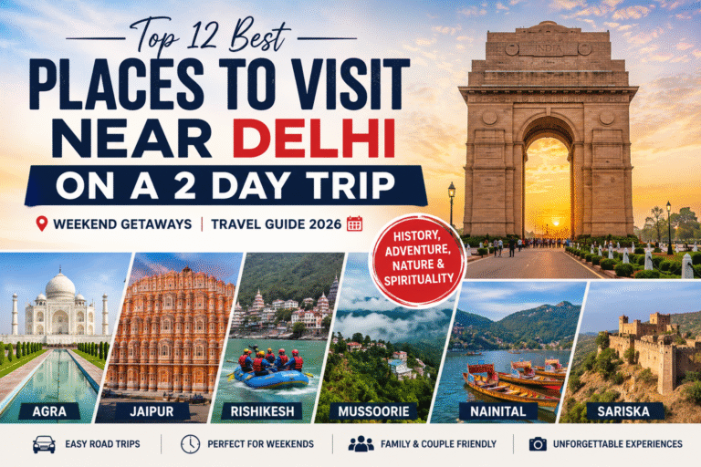 Places to Visit Near Delhi on a 2-Day Trip: 12 Best Weekend Getaways for Every Traveler (2026 Guide)