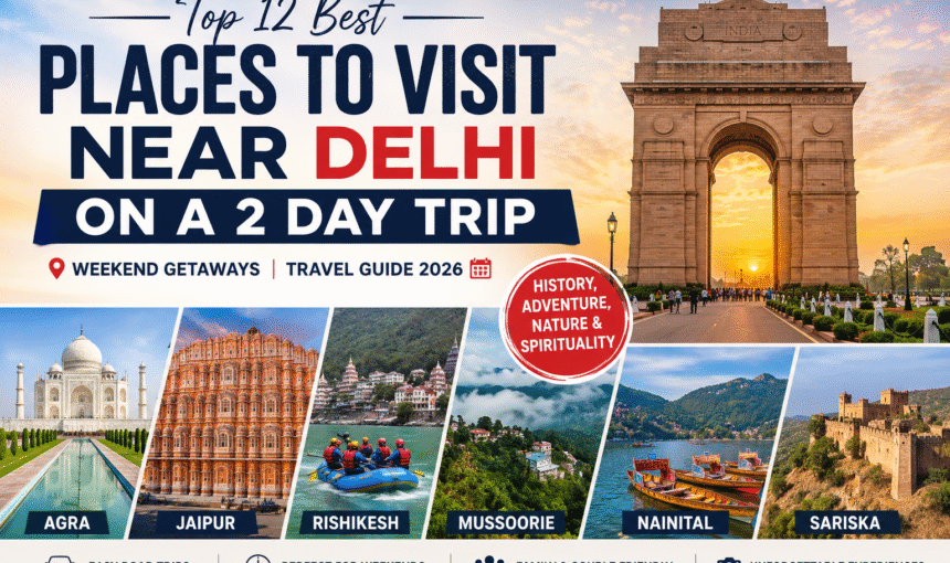 Places to Visit Near Delhi on a 2-Day Trip: 12 Best Weekend Getaways for Every Traveler (2026 Guide)