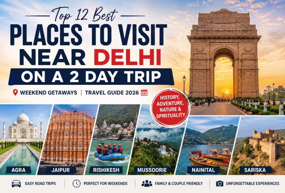 Places to visit near Delhi on a 2 day trip with Taj Explorer
