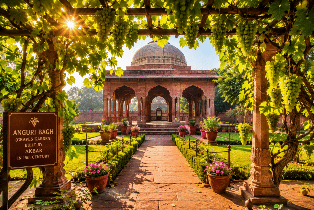 Anguri Bagh inside Agra Fort – beautiful Mughal garden and Agra sightseeing spot