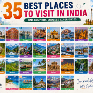 35 best places to visit in India featuring top tourist places in India, famous tourist places in India, India travel destinations, and tourist places to visit in India