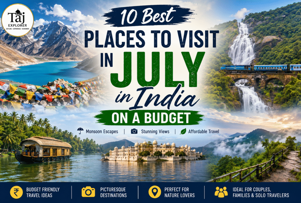 Best places to visit in July in India with Taj Explorer luxury monsoon tour