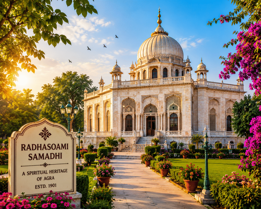 Radhasoami Samadhi Agra – magnificent marble temple and famous tourist attraction in Agra