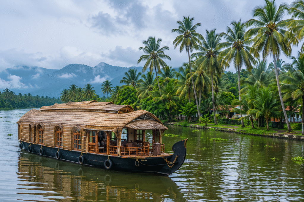 Kerala backwaters houseboat luxury India tour during monsoon