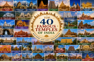 Top 40 Famous Temples in India – famous temples in India, temples in India, Indian temples, Hindu temples in India, and India's most sacred pilgrimage destinations