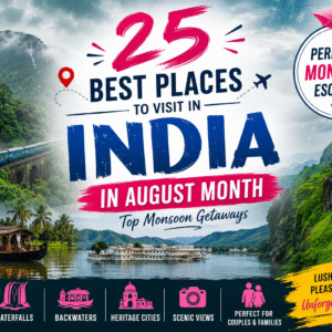Best Places to Visit in India in August Month – 25 Stunning Monsoon Destinations for an Unforgettable Holiday Across India