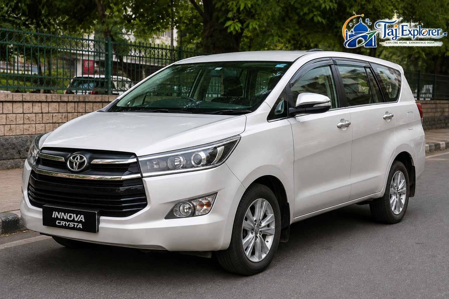 Toyota Innova Crysta car rental with driver in Delhi